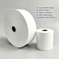 Tissu non tissé en polypropylène (PP) 100 % spunbond, 25 g/m², personnalisé pour l'industrie, en rouleau, imperméable, avec matériau meltblown au graphène, pour masques N95 BFE