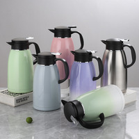 Carafe à café thermique de qualité commerciale 2,2 L en acier inoxydable 304, pot à eau chaude isolé pour buffet de petit-déjeuner d'hôtel, vente en gros