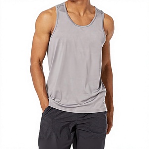 Débardeur vintage gris 100 % polyester pour homme, col rond, sans manches, séchage rapide, impression par sublimation, coupe décontractée, grandes tailles, logo avant, ODM - Product Image 1