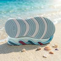 Sandales de plage légères avec semelle intermédiaire MD souple et semelle extérieure antidérapante en TPR ondulé – Chaussures d'été OEM
