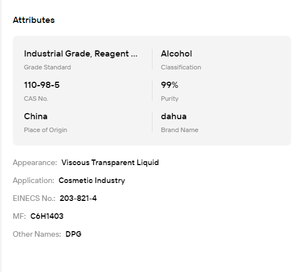 Dipropilenglicol de Grado Aromático 99% DPG Aditivo Líquido para la Formulación de Perfumes e Inciensos - Product Image 6