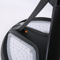Lampe solaire de jardin ronde LED 40W 4000LM de style européen, IP65 étanche, hybride solaire AC pour l'éclairage extérieur paysager