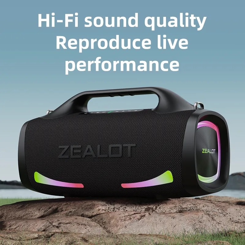 Zealot S79 Portable Bluetooth Speaker - Super Bass & LED Lights