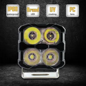 Powerful 45W LED Work Light For Car Bumper Yellow Lens 12v Automotive LED Work Lights