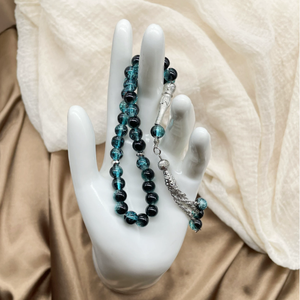 Bracelet <span class=keywords><strong>de</strong></span> prière musulman en perles <span class=keywords><strong>de</strong></span> glace craquelée <span class=keywords><strong>de</strong></span> luxe exquis en gros, 8 mm, chapelet <span class=keywords><strong>de</strong></span> prière musulman, cordon pour <span class=keywords><strong>la</strong></span> prière quotidienne musulmane - Product Image 3