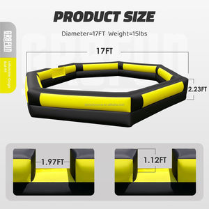 Terrain de <span class=keywords><strong>jeu</strong></span> gonflable commercial en PVC pour piscine à balles, terrain de Gaga Ball portable, adapté aux adultes et aux enfants, pour les jeux en plein air - Product Image 6