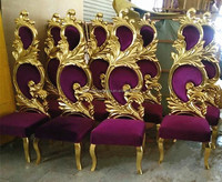 Chaise Trône Traditionnelle à Dossier Haut en Bois Massif pour Mariages Royaux, Hôtels de Luxe et Événements Cérémoniels