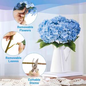 Hortensia Artificial al por Mayor, Nueva, de Tacto Real, con Tallo de Plástico Suave, para Decoración del Hogar, Bodas, Fiestas y Eventos - Product Image 4