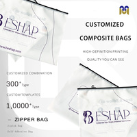 Sacs en plastique PE personnalisés imprimés avec fermeture éclair, sacs à glissière mats avec logo de marque pour l'emballage de vêtements, sous-vêtements et accessoires