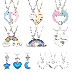 Trendy <strong>Best</strong> <strong>Friends</strong> Pendant <strong>Necklace</strong> Rainbow Broken Heart <strong>Necklace</strong> <strong>for</strong> Women Chain Bff Friendship Jewelry - Product Image 6