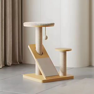 Natuurlijke houten uniek ontworpen kattenboom met duurzame sisal krabpaal, kattenhuis, kattenmeubilair, luxe cadeau voor dierenliefhebbers - Product Image 5