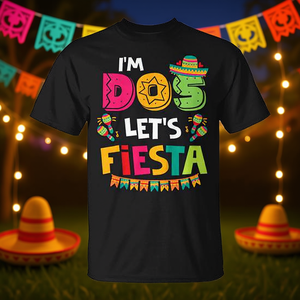T-shirt d'anniversaire pour enfants, thème mexicain coloré, pour les tout-petits, taille 2T 3T 4T 5T - Product Image 3
