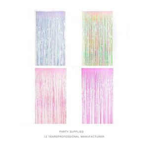 Iridescent Tinsel Foil Fringe <b>Curtain</b> for Wedding and Birthday Parties, OEM Decorations, Party Background Wall - Product Image 4