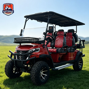 Carrito de Golf de 5-6 Pasajeros, Personalizado de Alta Gama, Neumáticos Todoterreno, Audio, Estribos Laterales, Asientos de Lujo, Uso en Resorts, Campo de Golf, 72V CE, Asientos de Lujo Pro - Product Image 1