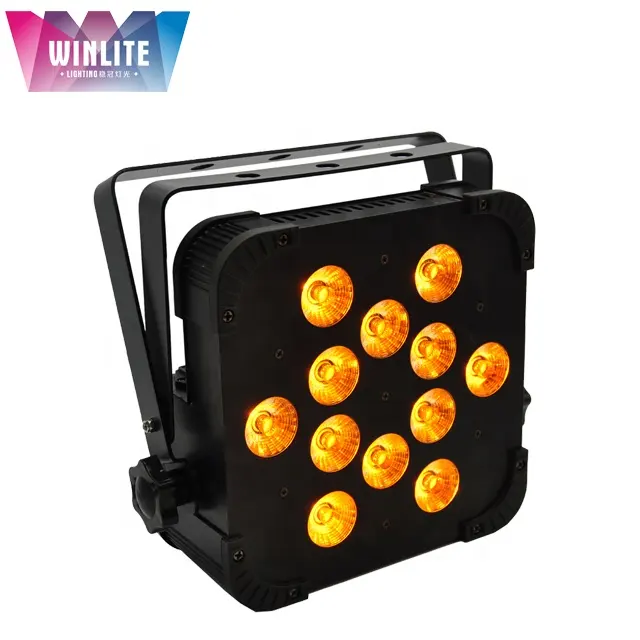 Winlite 12x18 вт RGBWA + уф 6 в 1 светодиодный беспроводной DMX с питанием от батареи квадратный плоский par