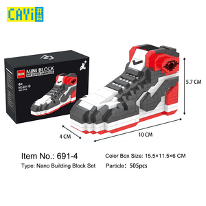 Cayi Diy <span class=keywords><strong>Mini</strong></span> Bouwsteen Basketbalschoenen A J Model Speelgoed Sneakers Bouwen-Stenen Set Diy Montage Voor Kinderen Geschenken Blokken Speelgoed
