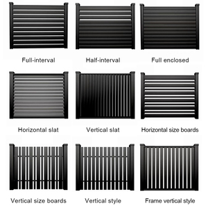 แผงรั้วบังตาแนวตั้งอลูมิเนียมแบบใบมีดสำหรับสวนกลางแจ้ง ทำจากเหล็กโลหะสีดำทันสมัย - Product Image 5