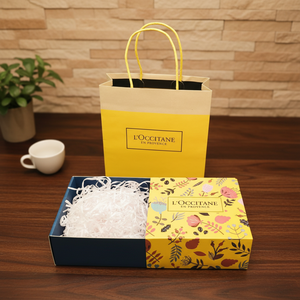 Individuell Bedruckte Kraftpapier-Geschenkbox mit Band für Bad- und Körperpflegeprodukte, Handcreme, Weihnachtsgeschenkbox - Product Image 1