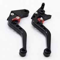 Palancas de Freno y Embrague Cortas de Aluminio CNC, 6 Posiciones Ajustables, Universales para Motocicleta, Modificadas, Color Dorado, Wire EDM