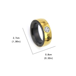 Anneau à cliquet réglable en acier inoxydable, jouets haptiques anti-stress personnalisés, spinner mécanique en métal durable, fidget spinners - Product Image 6