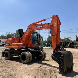 Excavatrice sur pneus d'occasion DOOSAN DX150W 15 tonnes, conception originale coréenne, haute qualité, modèles DX140 140W 150W - Product Image 4