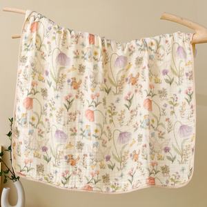 Toalla de Baño Envolvente para Bebé, de Gasa de Bambú y Algodón, con Estampado de Dibujos Animados, con Borde de Crepé de Seis Capas, para Todas las Estaciones - Product Image 6