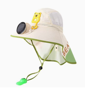 Sombrero de Sol con Ventilador Solar para Niños, con Protección para el Cuello, Logotipo Personalizado, Protección UV UPF50+, Gorra de Sol de Ala Ancha con Malla para Niños y Niñas, para Playa y Actividades al Aire Libre - Product Image 5