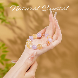 Bracelet artisanal bohème en argent avec perles de cristal naturel poli et strass, design papillon tendance, idéal pour un cadeau - Product Image 2