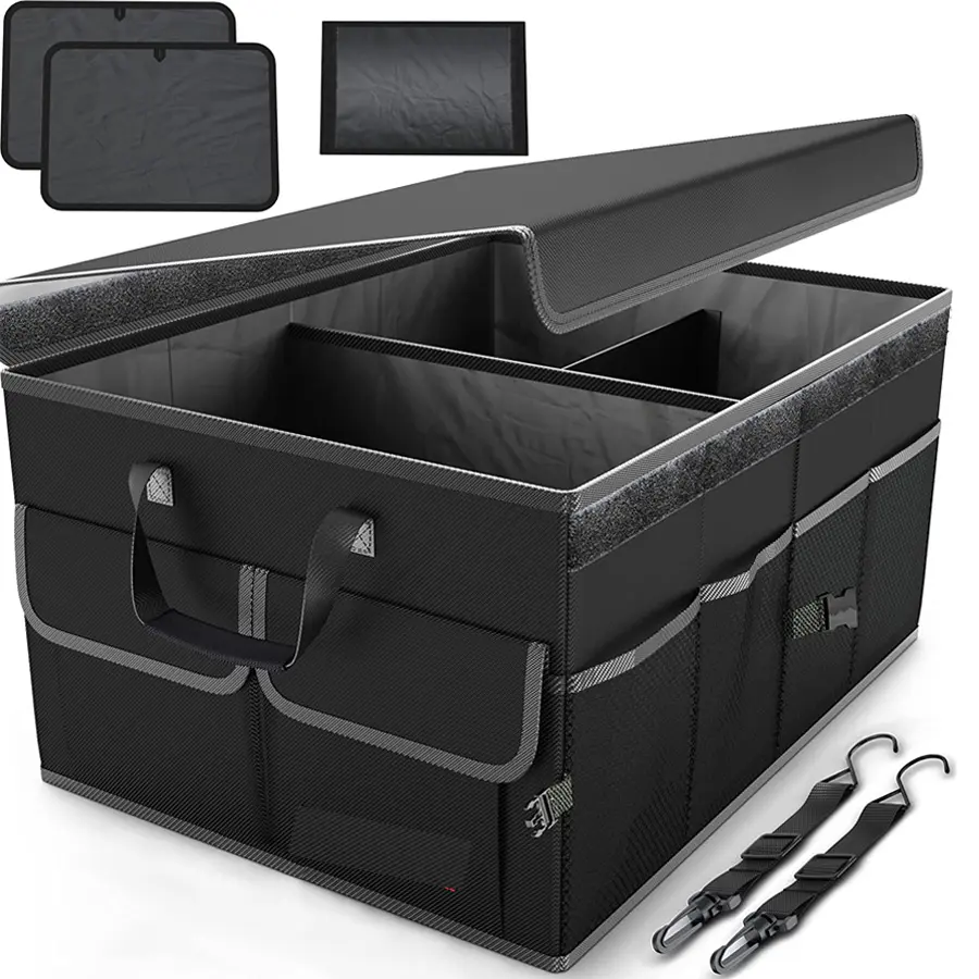 Car Trunk Organizer Erweiterbarer, robuster Cargo Trunk Storage Organizer mit großer Kapazität