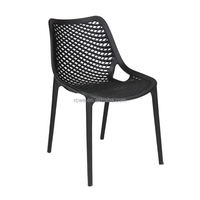Chaise de salle à manger d'extérieur moderne, confortable, portable, en plastique polypropylène avec dossier en maille, vente en gros de chaises d'extérieur modernes à air comprimé