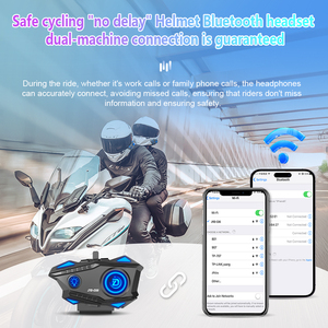 Casque de moto C68 avec écouteurs sans fil BT, assistant vocal pour moto - Product Image 3