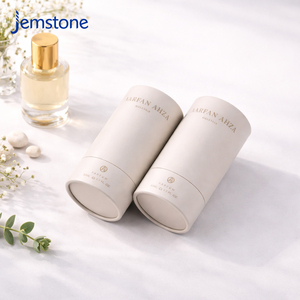 Boîte d'emballage en tube de papier cylindrique écologique pour crème pour le visage, parfum, huile essentielle, avec logo personnalisé imprimé - Product Image 1