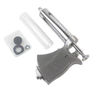 Yüksek kaliteli yarı otomatik Metal şırınga enjeksiyon tabancası 50ml veteriner hayvan aşısı ayarlanabilir şırınga pompası - Product Image 3