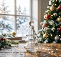 Diffuseur de parfum en verre Sishang, design simple et élégant, 80 ml, en forme de sapin de Noël, bouteille créative pour la maison, avec couvercle hermétique