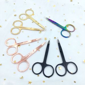 Wholesale Eyelash Applicator Scissors With Private Label Best Quality 100%Stainless Steel Tweezers Rose Gold Scissor Eyelashes - Product Image 2