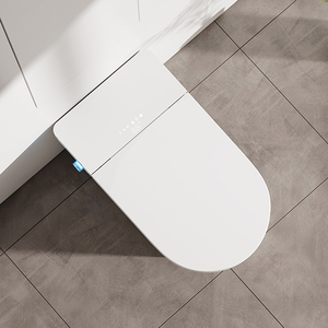 Inodoro inteligente de una pieza con sensor automático S035, bidé eléctrico de cerámica para baño, con descarga automática y sifón en P alargado. - Product Image 5