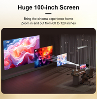 Yeni Gelen TS-5 Akıllı Çift WIFI Android 13 Taşınabilir Mini Projektör 150ANSI 4K Destekli Ev Sineması 720P LED LCD