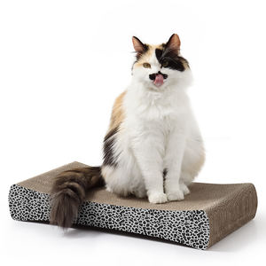 Dekoratif berkelanjutan <span class=keywords><strong>Flat</strong></span> Kitty <span class=keywords><strong>Cat</strong></span> pelindung furnitur tikar kertas kucing gores <span class=keywords><strong>Post</strong></span> dengan klip pintu penggaruk hewan peliharaan untuk kucing - Product Image 3