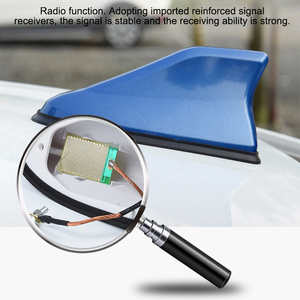 Accessoires extérieurs automobiles personnalisés, antenne de <span class=keywords><strong>voiture</strong></span> universelle en forme de <span class=keywords><strong>aileron</strong></span> de requin pour toit, antenne radio AM/FM, ruban adhésif, matériau ABS - Product Image 3