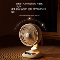Ventilateur oscillant de table/bureau AFY Factory 2026, nouveau moteur sans balais, lampe tactile, affichage numérique, minuterie, fixation murale, circulation d'air