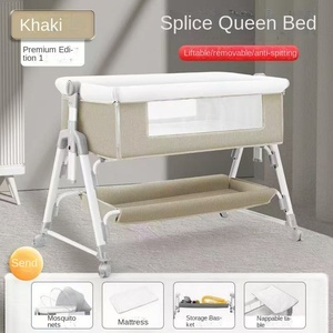 <span class=keywords><strong>Cuna</strong></span> de Viaje para Bebé de Acero de Alto Carbono Duradero con Ruedas 360°, Altura Ajustable, Diseño Moderno, Fácil de Plegar y Transportar, con Mosquitero - Product Image 6