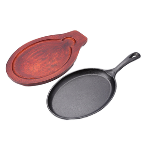 WELLMES Bestseller Antihaft-Gusseisenpfanne mit Holzgriff Ofenfest Sizzling Steak Pan Fajita Set Umweltfreundlich Gas- und Induktionsgeeignet - Product Image 4