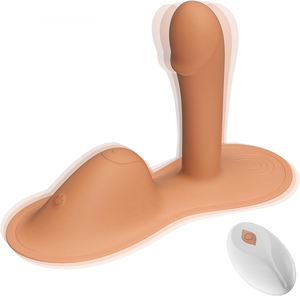 デュアル刺激 G スポット バイブレーター リアルな挿入可能なクリトリス刺激装置 リモコン付き シリコン製 充電式 女性用セックストイ - Product Image 1