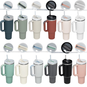 Vaso Térmico de Acero Inoxidable de Doble Pared con Aislamiento al Vacío de 40 oz, con Pajita y Tapa con Asa, Taza Personalizable - Product Image 3