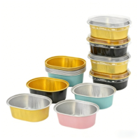 Boîte en aluminium de forme personnalisée pour gâteau au fromage, moule ovale en aluminium pour pudding, outils de cuisson