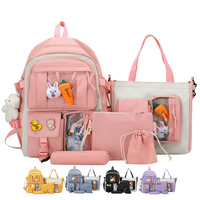 Sac à dos classique imperméable pour adolescents du lycée, sac à livres personnalisé, sac à dos pour enfants, sacs d'école pour enfants, ensemble 5 en 1