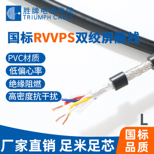 Valvoline Shielded Communication <b>Cable</b> RVVPS 2 Cores 0.2/0.3mm Stranded Conductor Flame Retardant RoHS2.0 - Product Image 4