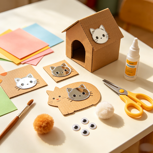 Wholesale Irregular Cat Head Acrylic Back Painted <b>Mirror</b> <b>Panel</b> Safe <b>Mirror</b> for Kids Educational Handmade Activity - Product Image 3