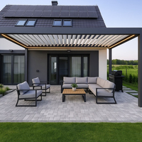 Pergola extérieure en aluminium, résistante au vent et à l'eau, auvent de jardin, parasol de patio, toit à persiennes, pavillon, bâtiments de jardin