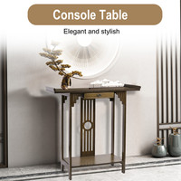 Table de Console en bois de couloir étroit rustique Table de canapé mince avec tiroirs de rangement Table de Foyer
